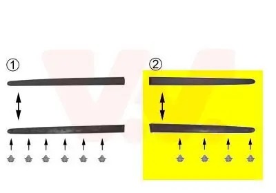 Zier-/Schutzleiste, Tür hinten rechts VAN WEZEL 4028426 Bild Zier-/Schutzleiste, Tür hinten rechts VAN WEZEL 4028426
