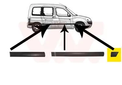 Zier-/Schutzleiste, Kotflügel VAN WEZEL 4051422 Bild Zier-/Schutzleiste, Kotflügel VAN WEZEL 4051422