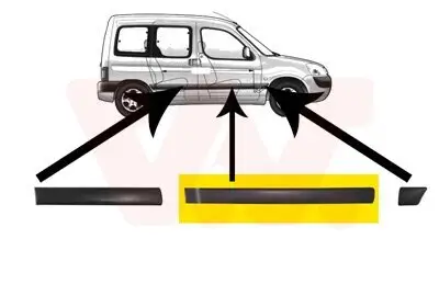 Zier-/Schutzleiste, Tür vorne rechts VAN WEZEL 4051424