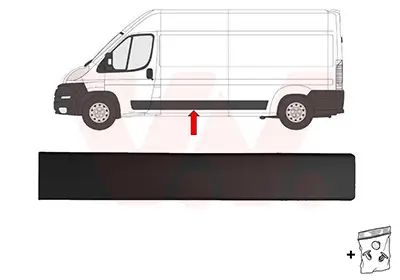 Zier-/Schutzleiste, Seitenwand links rechts VAN WEZEL 4064409