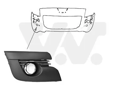 Zier-/Schutzleiste, Stoßfänger vorne rechts VAN WEZEL 4076584 Bild Zier-/Schutzleiste, Stoßfänger vorne rechts VAN WEZEL 4076584