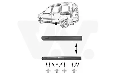 Zier-/Schutzleiste, Tür VAN WEZEL 4311423 Bild Zier-/Schutzleiste, Tür VAN WEZEL 4311423