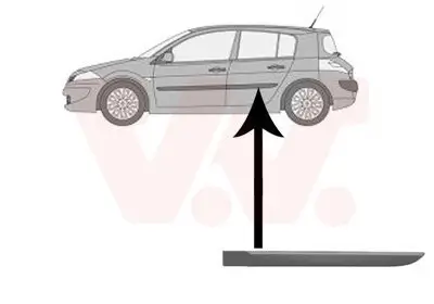 Zier-/Schutzleiste, Tür hinten links VAN WEZEL 4327425 Bild Zier-/Schutzleiste, Tür hinten links VAN WEZEL 4327425