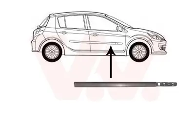 Zier-/Schutzleiste, Tür VAN WEZEL 4331424 Bild Zier-/Schutzleiste, Tür VAN WEZEL 4331424