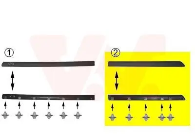 Zier-/Schutzleiste, Tür hinten links VAN WEZEL 4338425