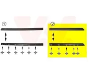 Zier-/Schutzleiste, Tür hinten links VAN WEZEL 4338425