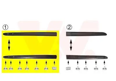 Zier-/Schutzleiste, Tür VAN WEZEL 4339423 Bild Zier-/Schutzleiste, Tür VAN WEZEL 4339423