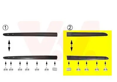 Zier-/Schutzleiste, Tür VAN WEZEL 4339426 Bild Zier-/Schutzleiste, Tür VAN WEZEL 4339426