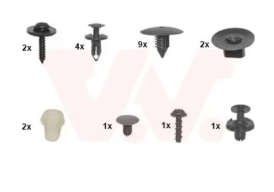 Montagesatz, Kotflügel vorne links vorne rechts VAN WEZEL 4356796