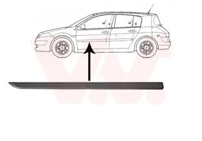 Zier-/Schutzleiste, Tür VAN WEZEL 4375423 Bild Zier-/Schutzleiste, Tür VAN WEZEL 4375423