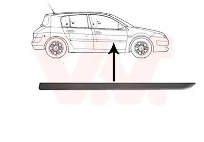 Zier-/Schutzleiste, Tür vorne rechts VAN WEZEL 4375424 Bild Zier-/Schutzleiste, Tür vorne rechts VAN WEZEL 4375424