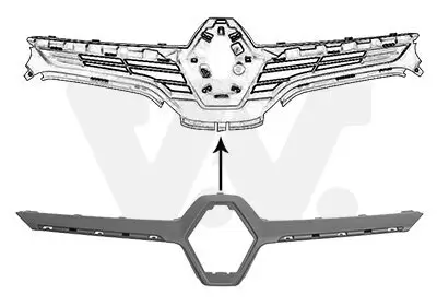 Zier-/Schutzleiste, Kühlergitter VAN WEZEL 4382518 Bild Zier-/Schutzleiste, Kühlergitter VAN WEZEL 4382518