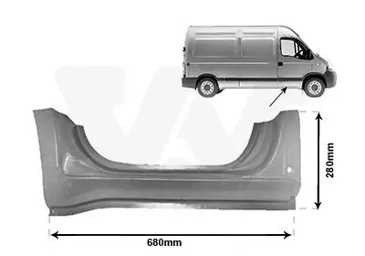 Einstiegsblech VAN WEZEL 4387102 Bild Einstiegsblech VAN WEZEL 4387102