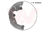 Spritzblech, Bremsscheibe Vorderachse links VAN WEZEL 4388371