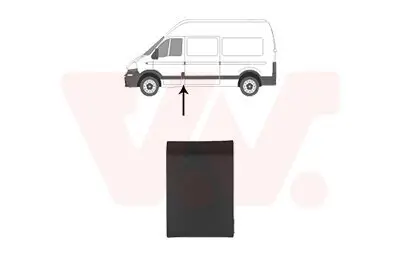 Zier-/Schutzleiste, Seitenwand links seitlicher Einbau B-Säule VAN WEZEL 4388415 Bild Zier-/Schutzleiste, Seitenwand links seitlicher Einbau B-Säule VAN WEZEL 4388415