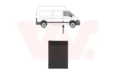Zier-/Schutzleiste, Seitenwand rechts seitlicher Einbau B-Säule VAN WEZEL 4388416 Bild Zier-/Schutzleiste, Seitenwand rechts seitlicher Einbau B-Säule VAN WEZEL 4388416