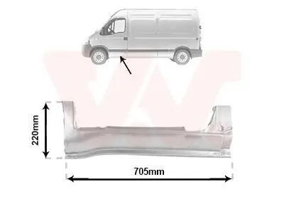 Einstiegsblech VAN WEZEL 4391101 Bild Einstiegsblech VAN WEZEL 4391101