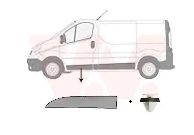 Zier-/Schutzleiste, Tür vorne links VAN WEZEL 4396401 Bild Zier-/Schutzleiste, Tür vorne links VAN WEZEL 4396401