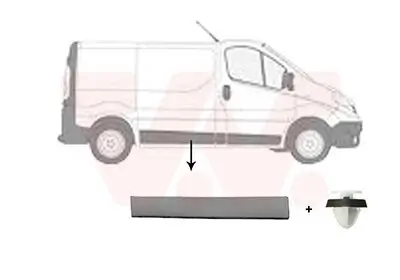 Zier-/Schutzleiste, Seitenwand rechts VAN WEZEL 4396406 Bild Zier-/Schutzleiste, Seitenwand rechts VAN WEZEL 4396406