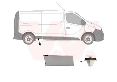 Zier-/Schutzleiste, Seitenwand VAN WEZEL 4396408