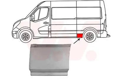 Seitenwand hinten links vor der Achse VAN WEZEL 4399141 Bild Seitenwand hinten links vor der Achse VAN WEZEL 4399141