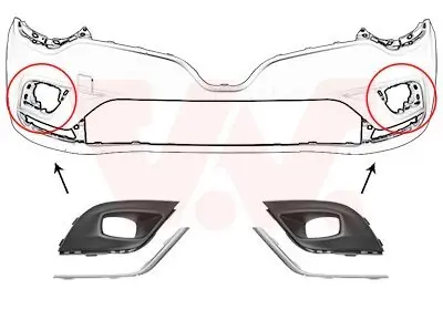 Lüftungsgitter, Stoßfänger VAN WEZEL 4420599 Bild Lüftungsgitter, Stoßfänger VAN WEZEL 4420599
