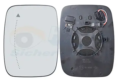 Spiegelglas, Außenspiegel links VAN WEZEL 4423835