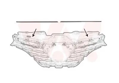 Zier-/Schutzleiste, Kühlergitter vorne links vorne rechts VAN WEZEL 4424517 Bild Zier-/Schutzleiste, Kühlergitter vorne links vorne rechts VAN WEZEL 4424517