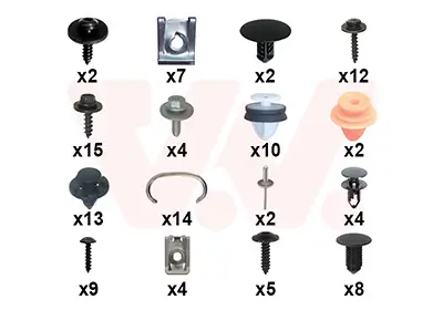 Montagesatz, Stoßfänger vorne VAN WEZEL 4424794 Bild Montagesatz, Stoßfänger vorne VAN WEZEL 4424794