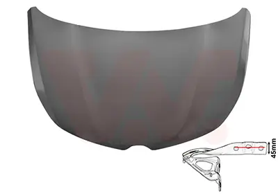 Motorhaube VAN WEZEL 4429660 Bild Motorhaube VAN WEZEL 4429660