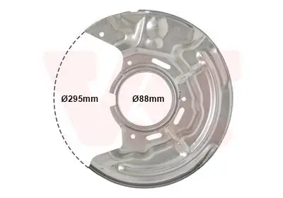 Spritzblech, Bremsscheibe Vorderachse links VAN WEZEL 5304371 Bild Spritzblech, Bremsscheibe Vorderachse links VAN WEZEL 5304371