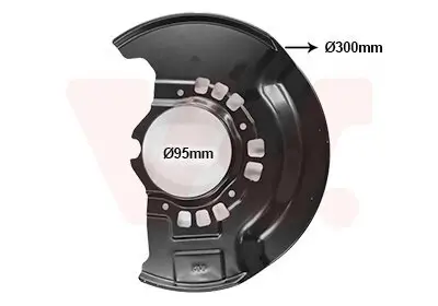 Spritzblech, Bremsscheibe Vorderachse links VAN WEZEL 5377371