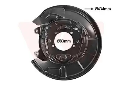 Spritzblech, Bremsscheibe Hinterachse links VAN WEZEL 5377373 Bild Spritzblech, Bremsscheibe Hinterachse links VAN WEZEL 5377373