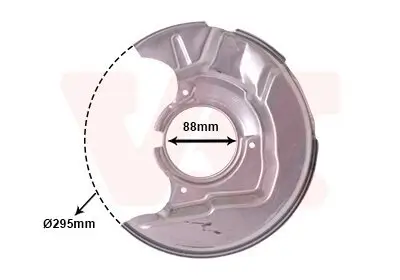 Spritzblech, Bremsscheibe Vorderachse links VAN WEZEL 5385371