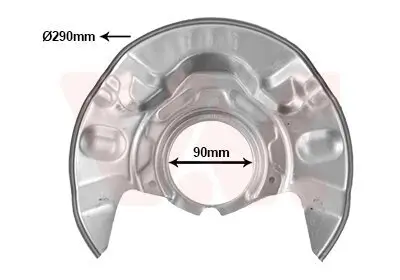 Spritzblech, Bremsscheibe Vorderachse links VAN WEZEL 5393371
