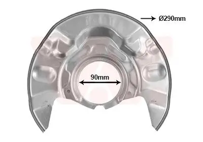 Spritzblech, Bremsscheibe Vorderachse rechts VAN WEZEL 5393372 Bild Spritzblech, Bremsscheibe Vorderachse rechts VAN WEZEL 5393372