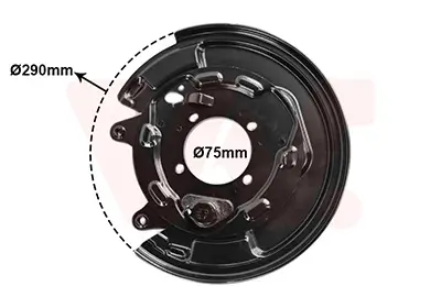 Spritzblech, Bremsscheibe Hinterachse rechts VAN WEZEL 5393374
