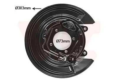 Spritzblech, Bremsscheibe Hinterachse rechts VAN WEZEL 5393376