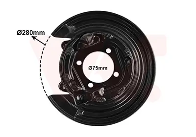 Spritzblech, Bremsscheibe Hinterachse links VAN WEZEL 5393377 Bild Spritzblech, Bremsscheibe Hinterachse links VAN WEZEL 5393377