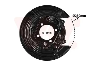 Spritzblech, Bremsscheibe Hinterachse rechts VAN WEZEL 5393378 Bild Spritzblech, Bremsscheibe Hinterachse rechts VAN WEZEL 5393378