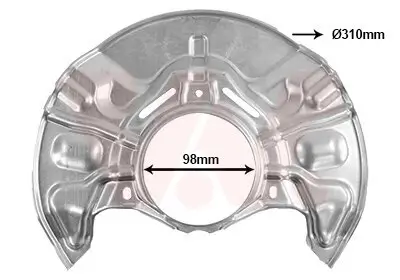 Spritzblech, Bremsscheibe Vorderachse links VAN WEZEL 5398371