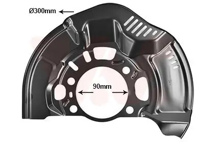 Spritzblech, Bremsscheibe Vorderachse rechts VAN WEZEL 5405372