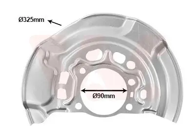 Spritzblech, Bremsscheibe Vorderachse rechts VAN WEZEL 5407372 Bild Spritzblech, Bremsscheibe Vorderachse rechts VAN WEZEL 5407372