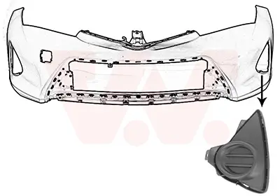 Lüftungsgitter, Stoßfänger vorne links VAN WEZEL 5407593