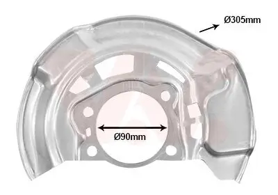 Spritzblech, Bremsscheibe Vorderachse links VAN WEZEL 5420371 Bild Spritzblech, Bremsscheibe Vorderachse links VAN WEZEL 5420371