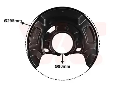 Spritzblech, Bremsscheibe Vorderachse links VAN WEZEL 5436371