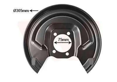 Spritzblech, Bremsscheibe Hinterachse links VAN WEZEL 5437373 Bild Spritzblech, Bremsscheibe Hinterachse links VAN WEZEL 5437373