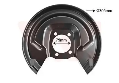 Spritzblech, Bremsscheibe Hinterachse rechts VAN WEZEL 5437374 Bild Spritzblech, Bremsscheibe Hinterachse rechts VAN WEZEL 5437374