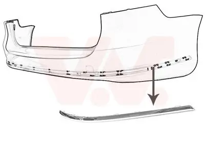 Zier-/Schutzleiste, Stoßfänger VAN WEZEL 5740554