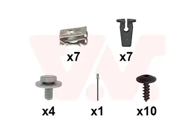 Montagesatz, Kotflügel vorne links vorne rechts VAN WEZEL 5740796